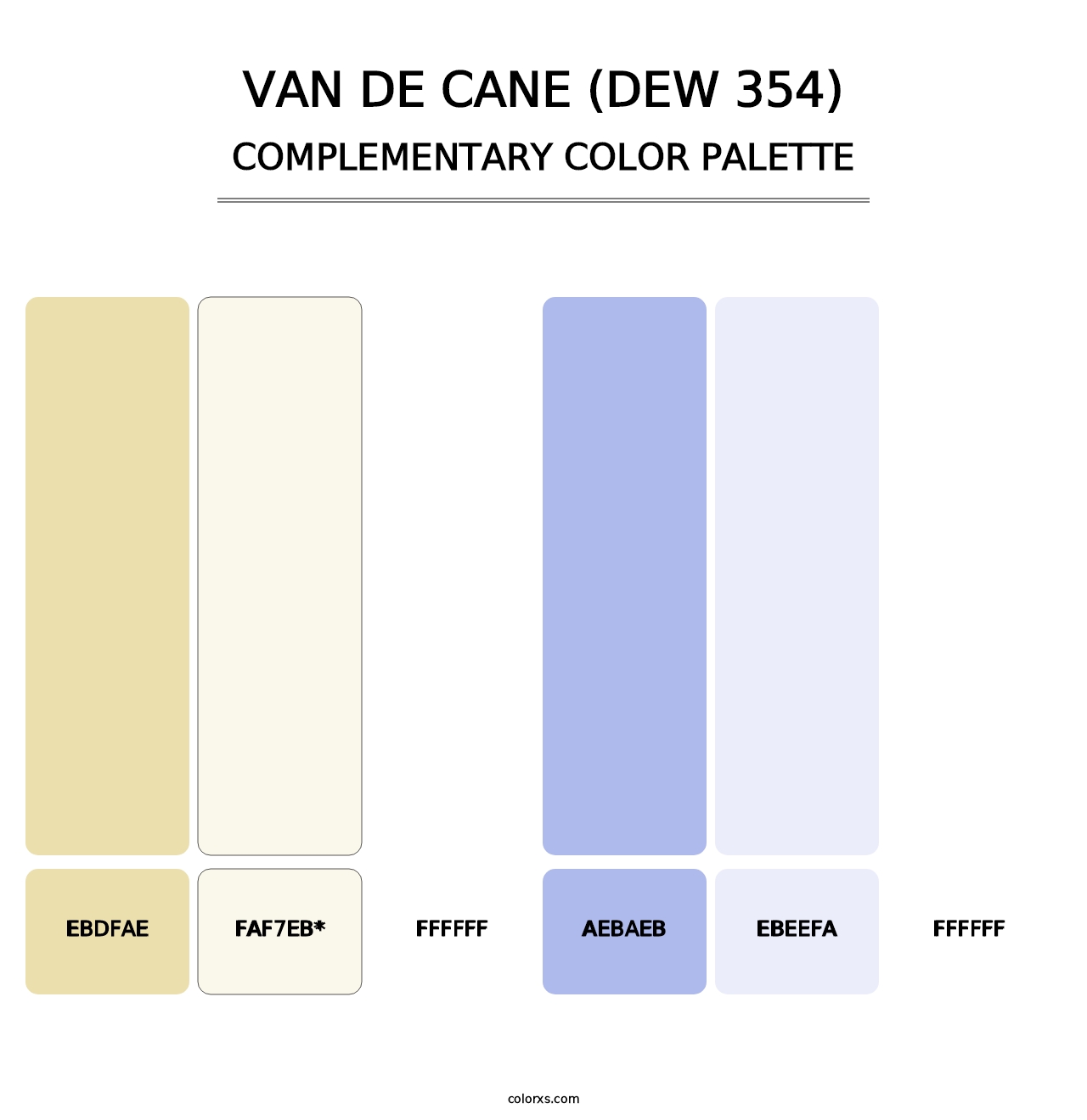 Van de Cane (DEW 354) - Complementary Color Palette