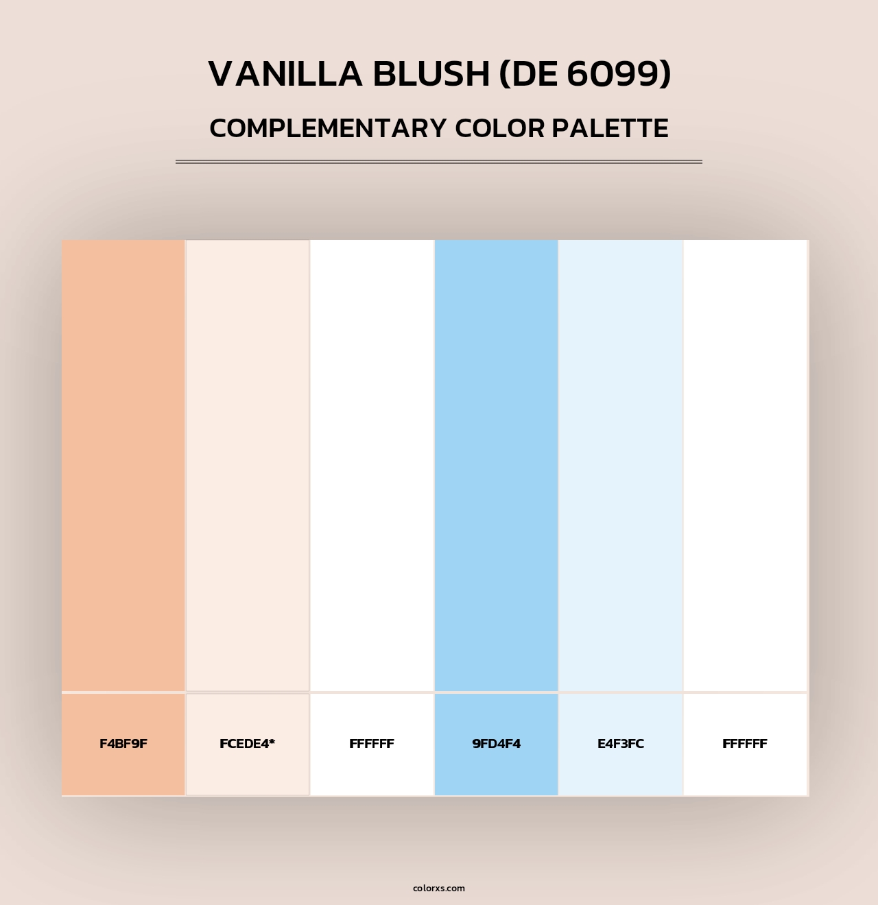 Vanilla Blush (DE 6099) - Complementary Color Palette