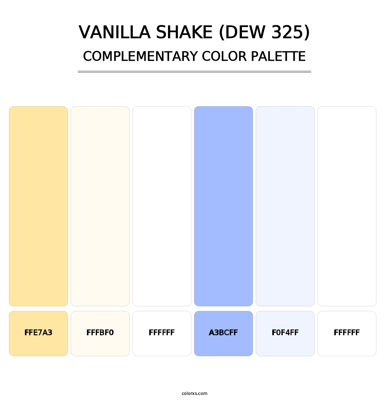 Vanilla Shake (DEW 325) - Complementary Color Palette