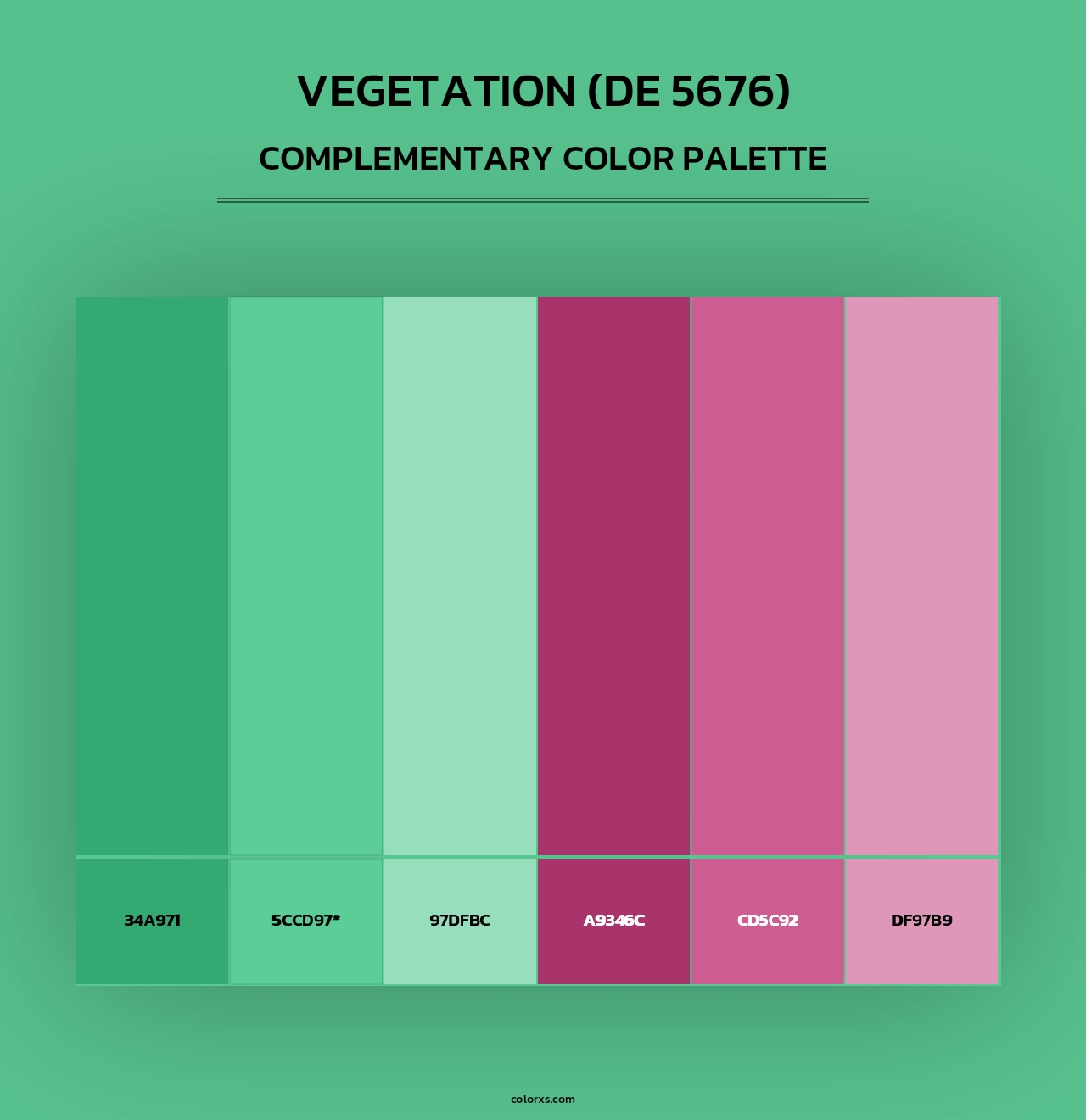 Vegetation (DE 5676) - Complementary Color Palette