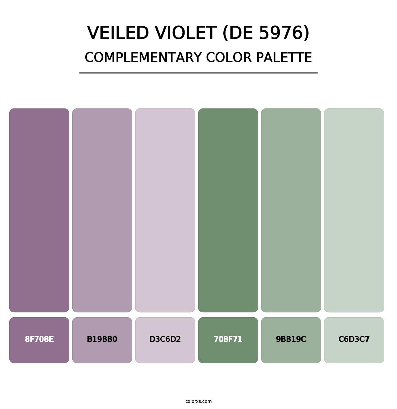 Veiled Violet (DE 5976) - Complementary Color Palette