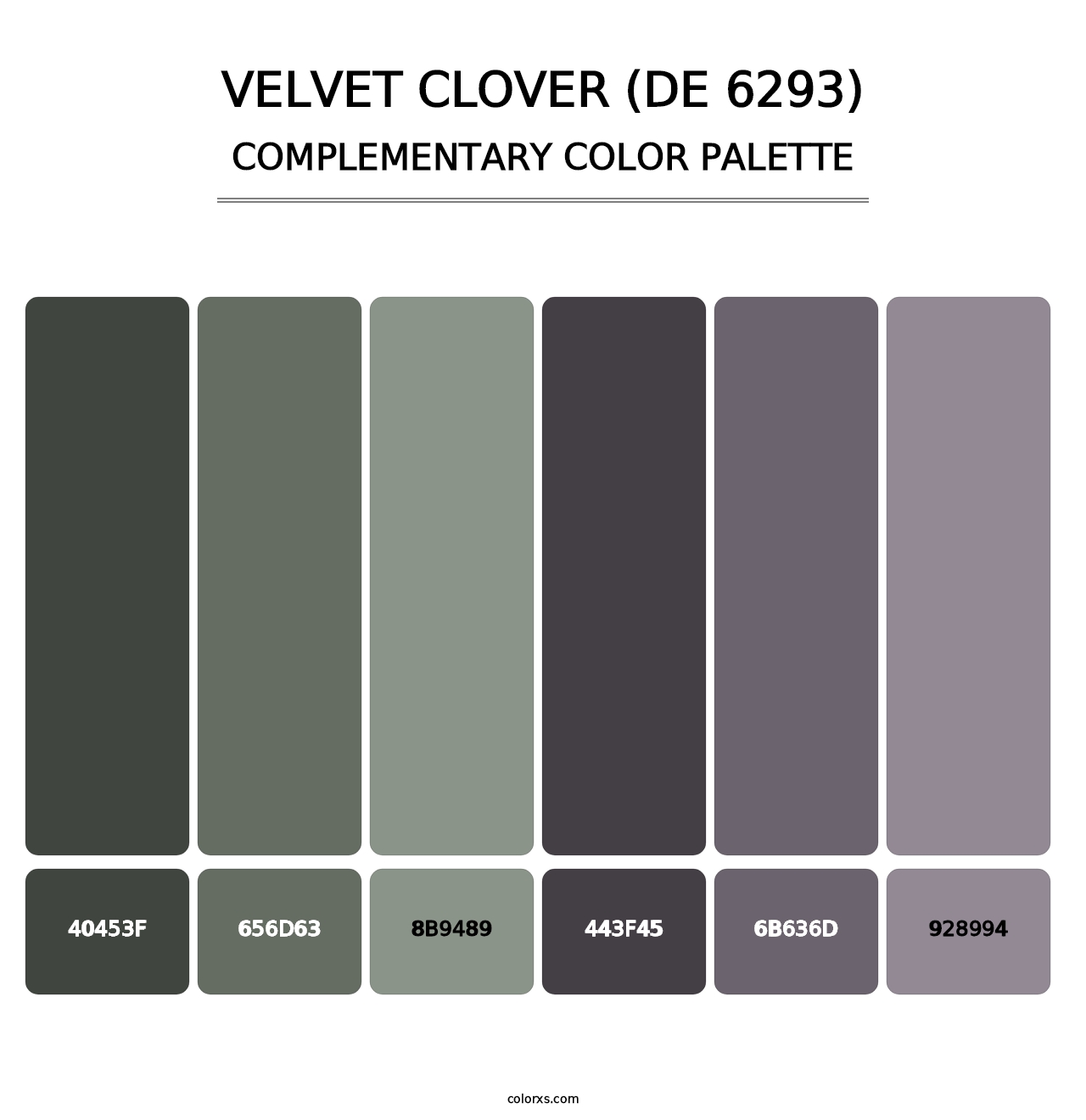 Velvet Clover (DE 6293) - Complementary Color Palette