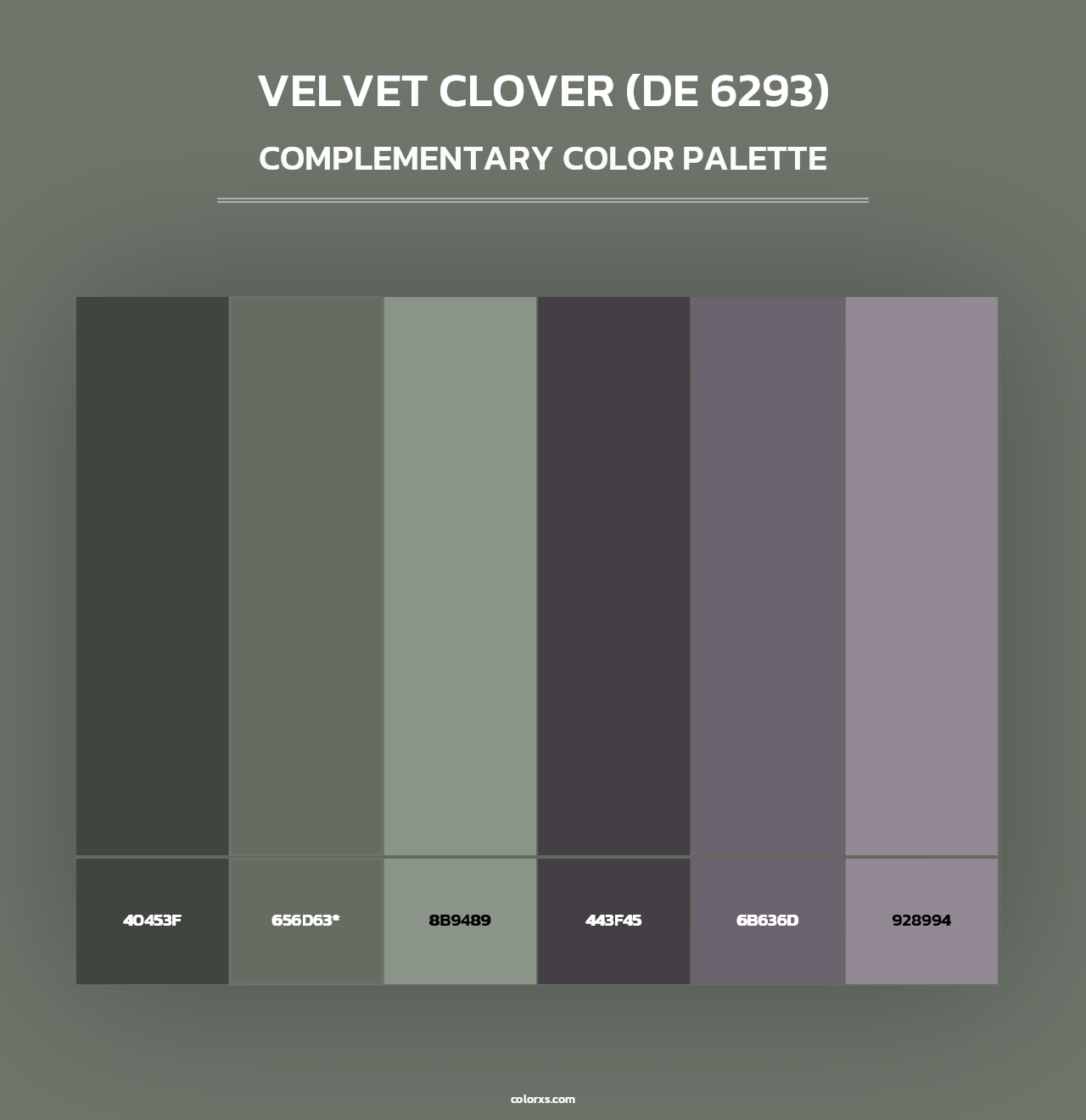 Velvet Clover (DE 6293) - Complementary Color Palette