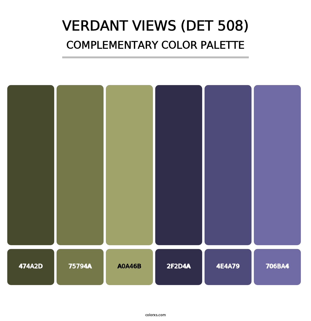 Verdant Views (DET 508) - Complementary Color Palette
