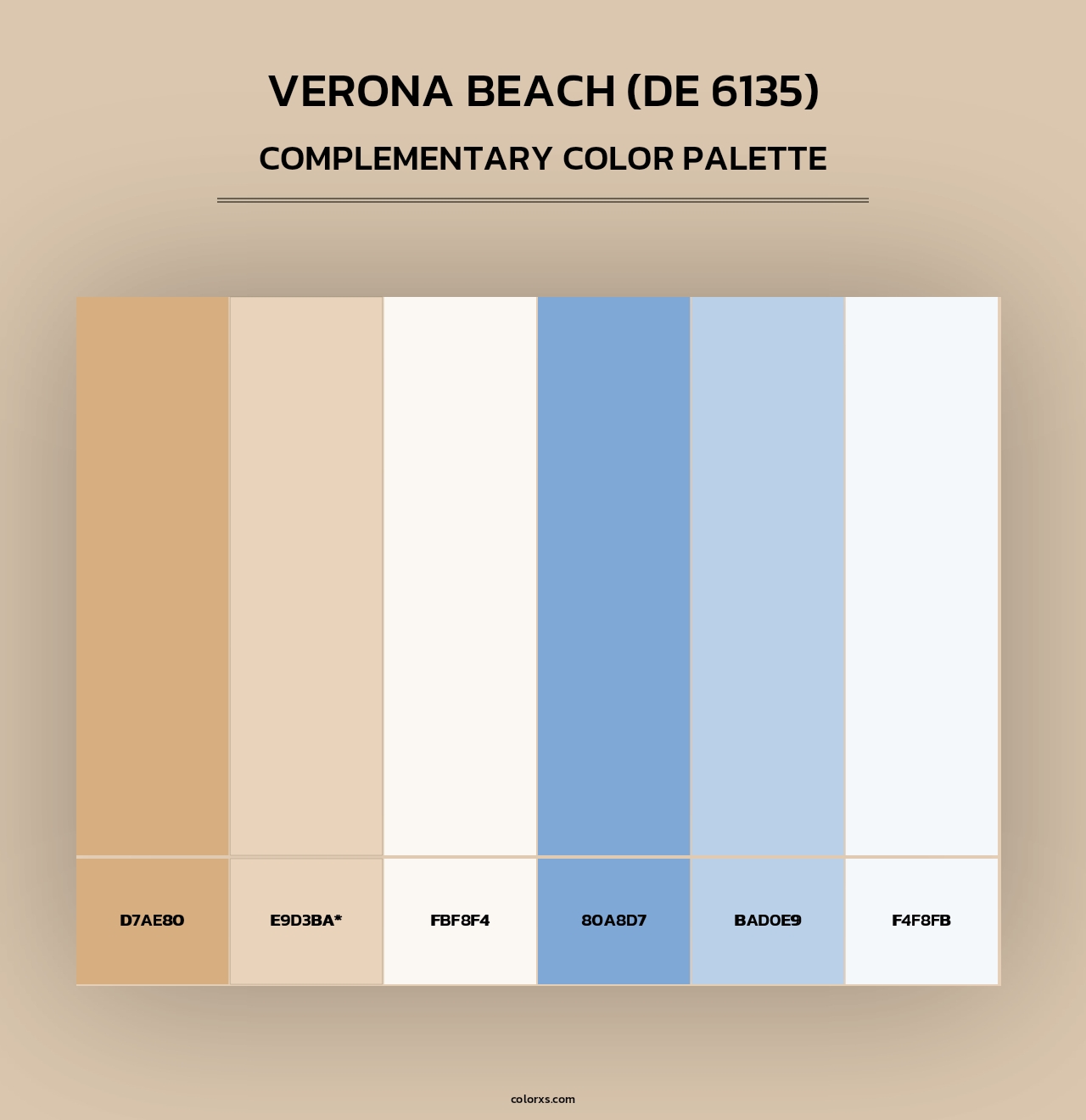 Verona Beach (DE 6135) - Complementary Color Palette
