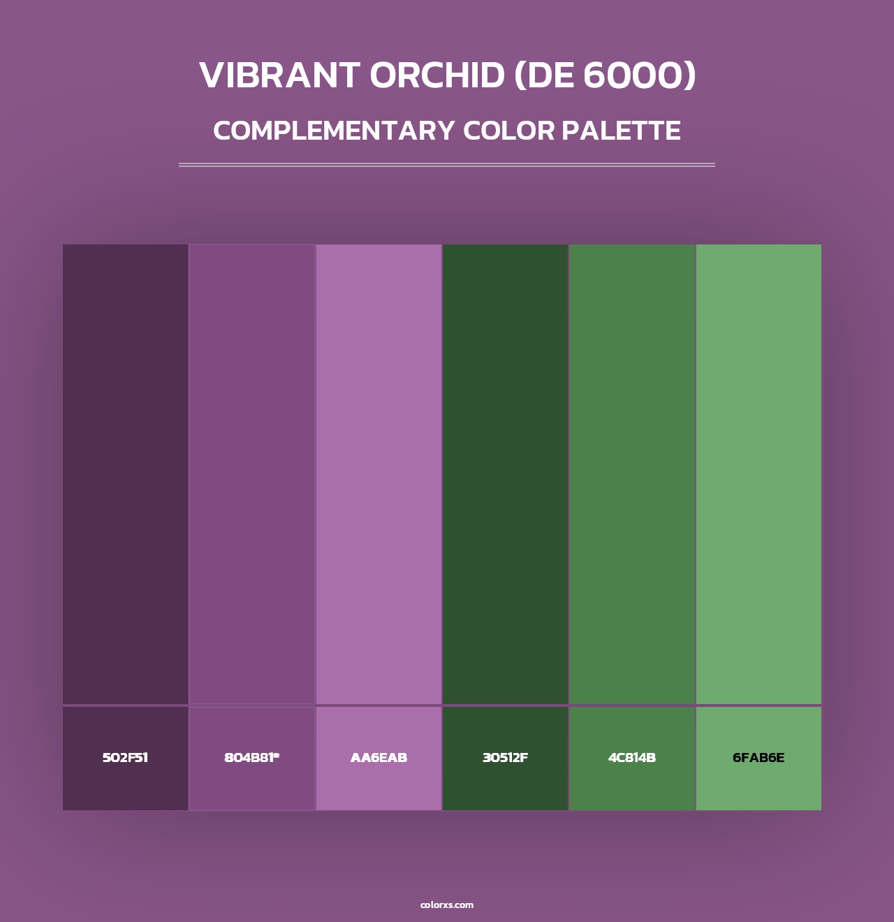 Vibrant Orchid (DE 6000) - Complementary Color Palette