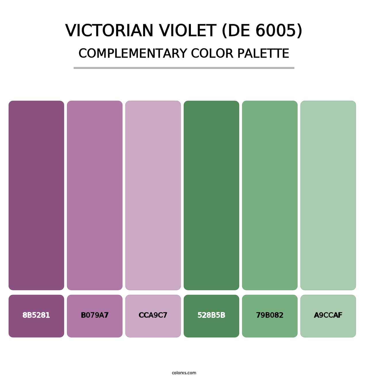 Victorian Violet (DE 6005) - Complementary Color Palette