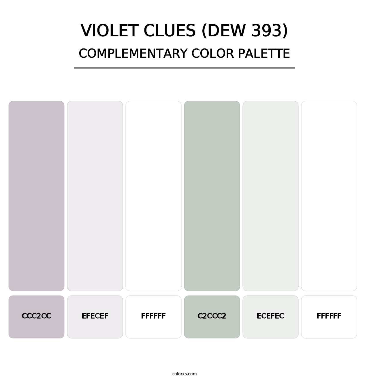 Violet Clues (DEW 393) - Complementary Color Palette