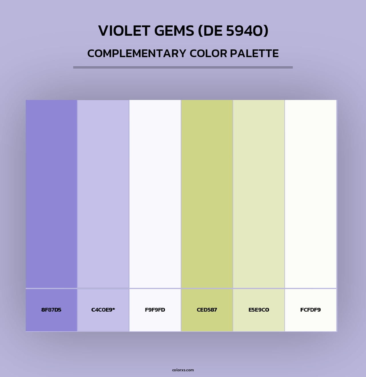 Violet Gems (DE 5940) - Complementary Color Palette