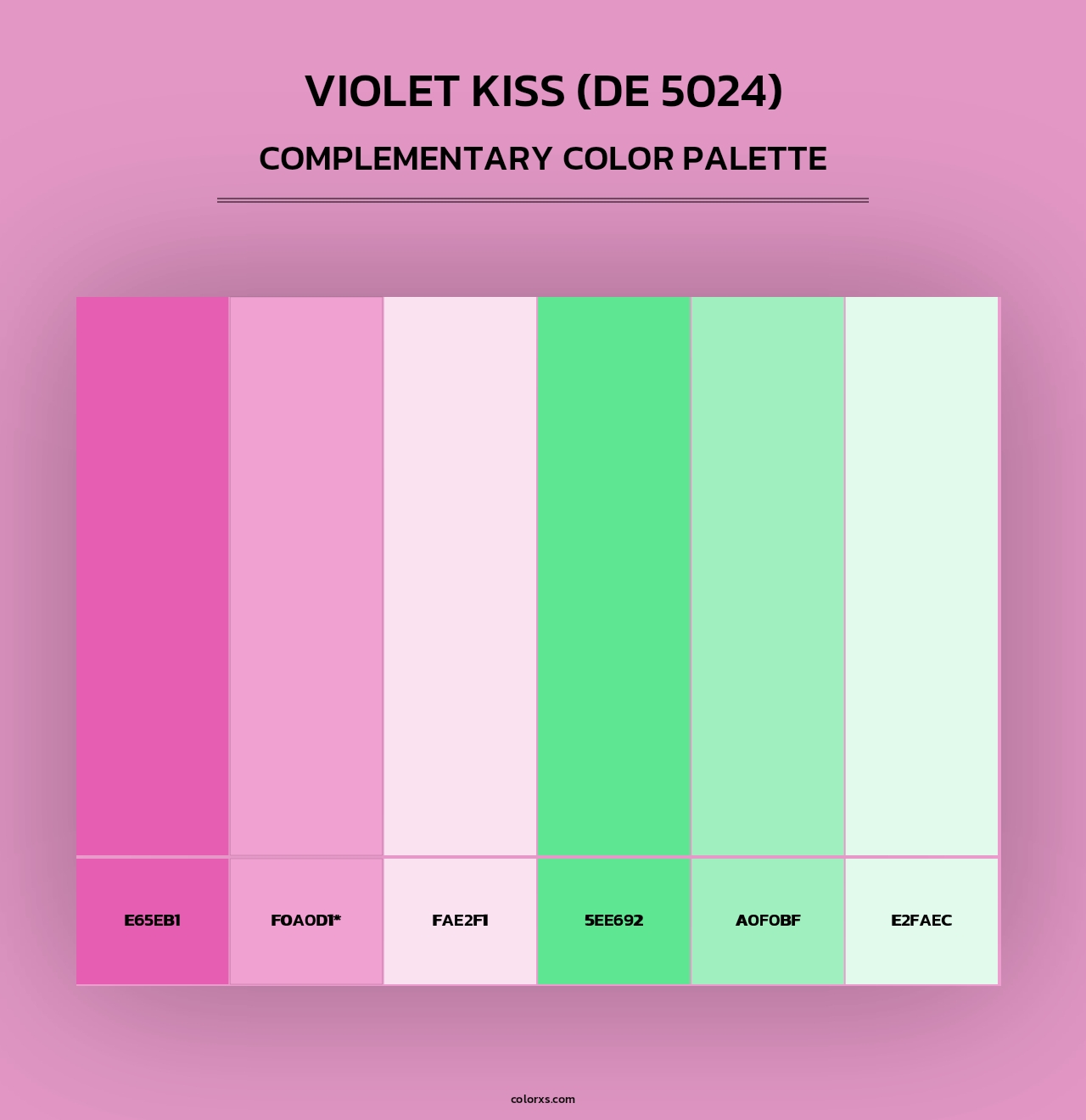 Violet Kiss (DE 5024) - Complementary Color Palette