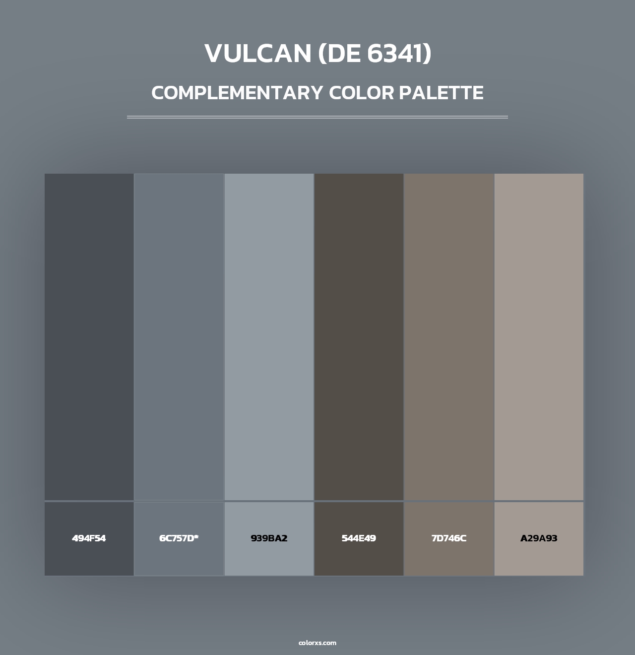 Vulcan (DE 6341) - Complementary Color Palette