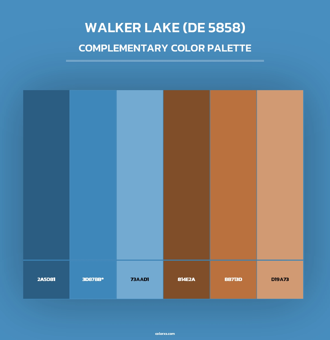 Walker Lake (DE 5858) - Complementary Color Palette