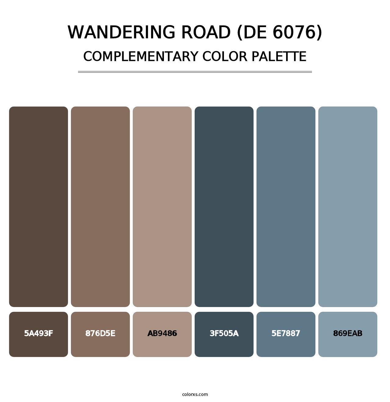 Wandering Road (DE 6076) - Complementary Color Palette