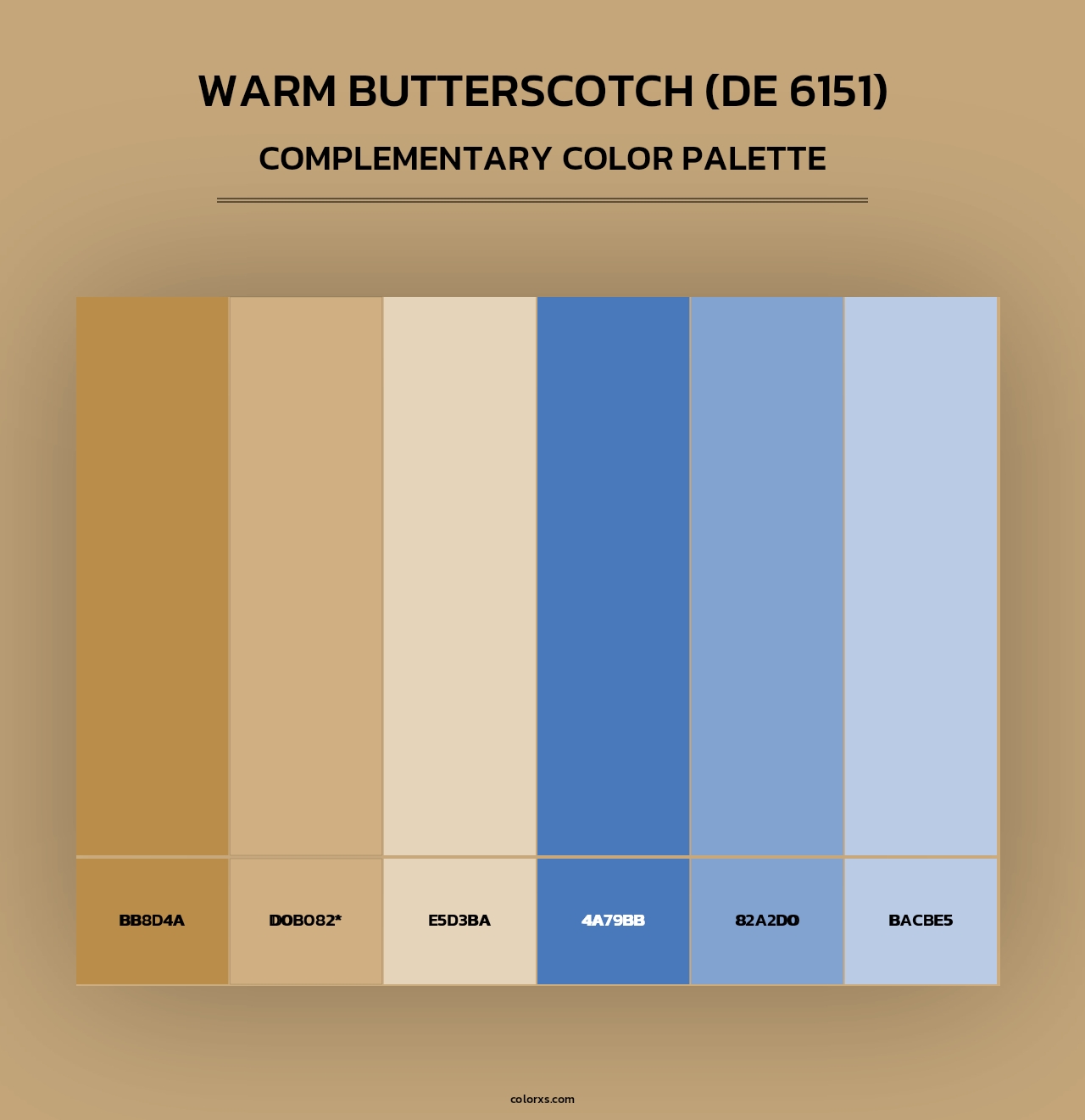 Warm Butterscotch (DE 6151) - Complementary Color Palette