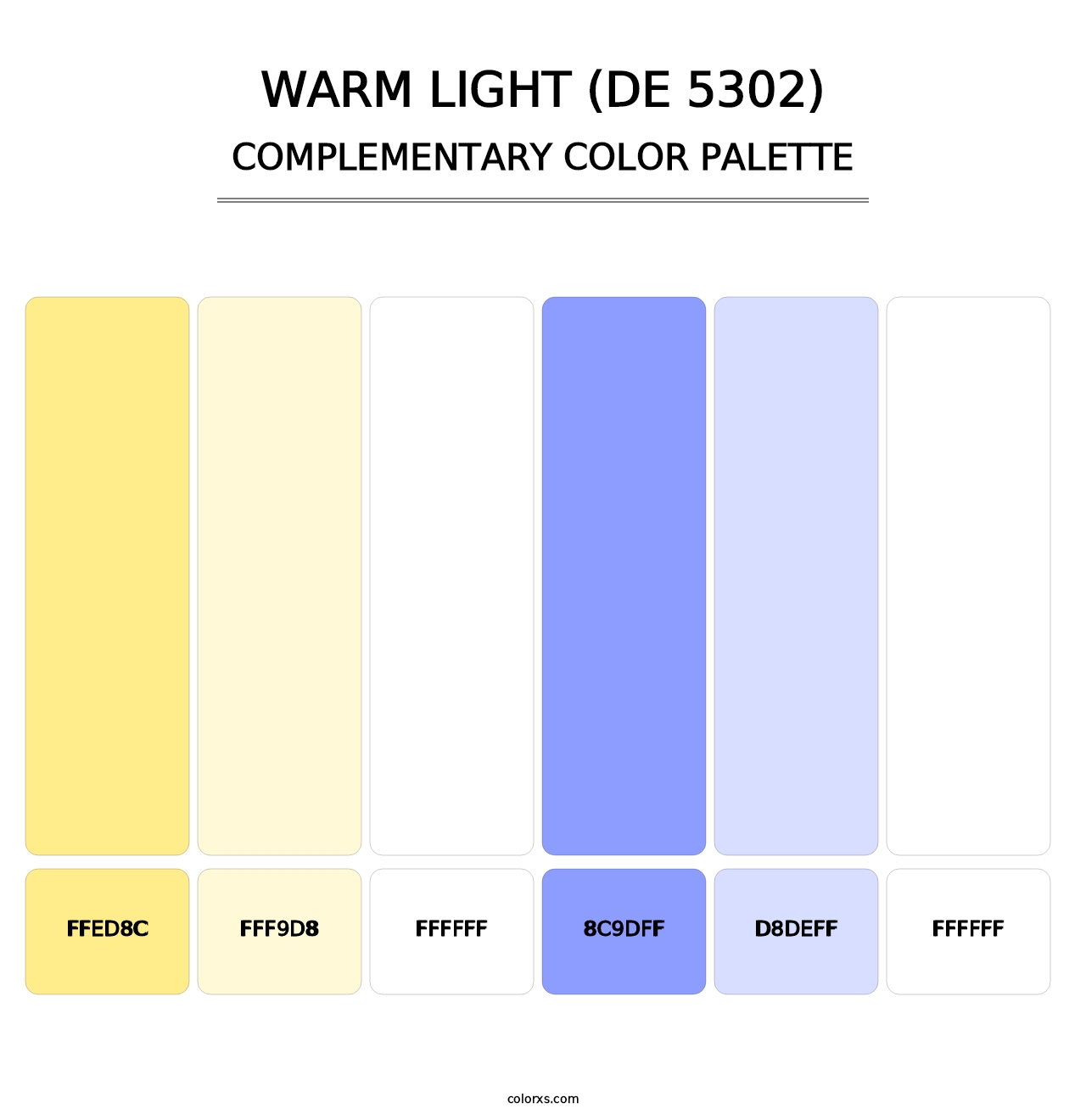 Warm Light (DE 5302) - Complementary Color Palette
