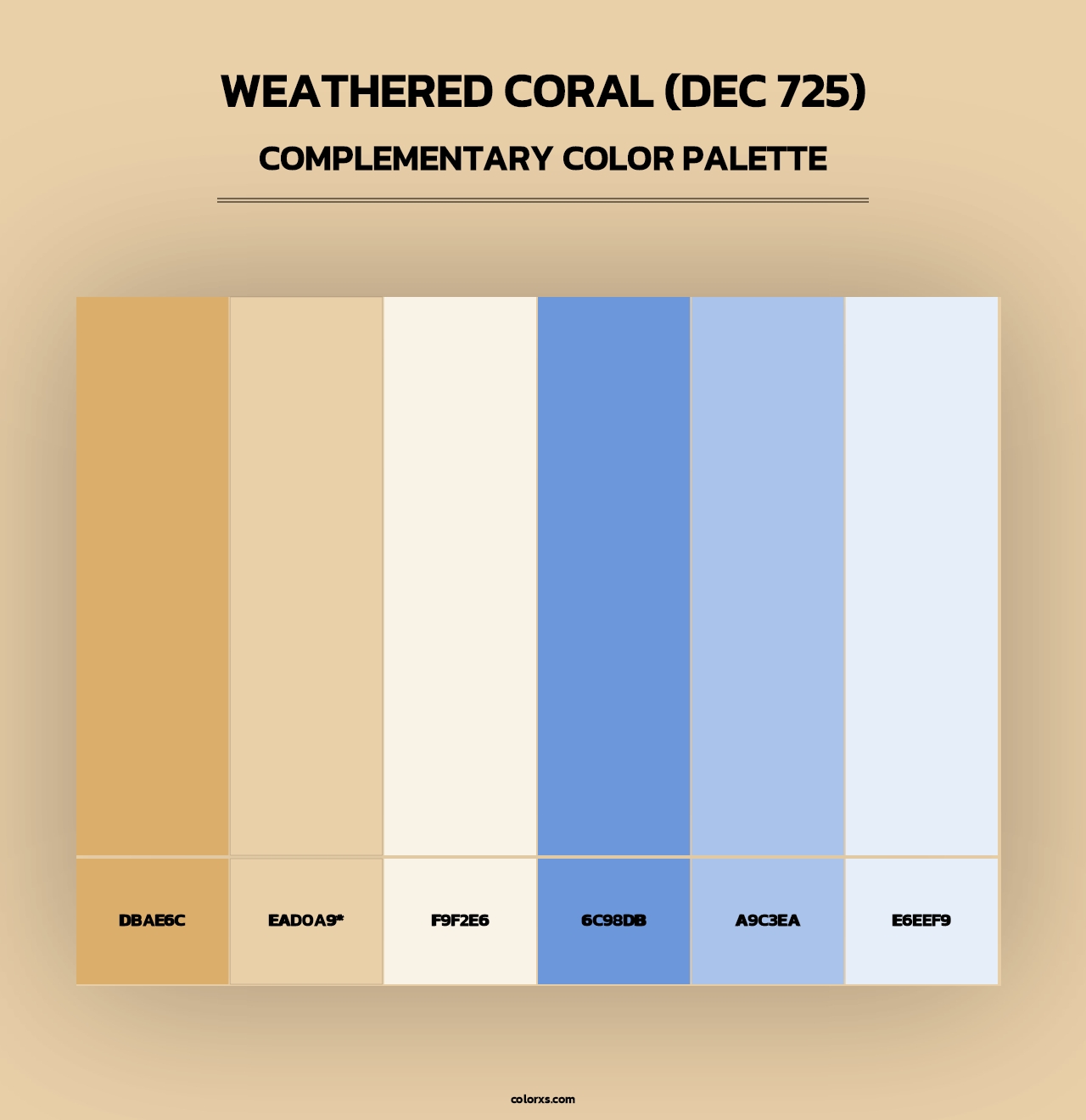 Weathered Coral (DEC 725) - Complementary Color Palette