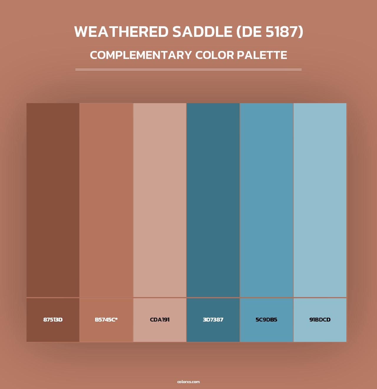Weathered Saddle (DE 5187) - Complementary Color Palette