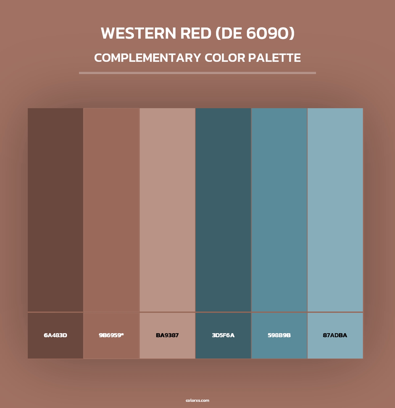 Western Red (DE 6090) - Complementary Color Palette