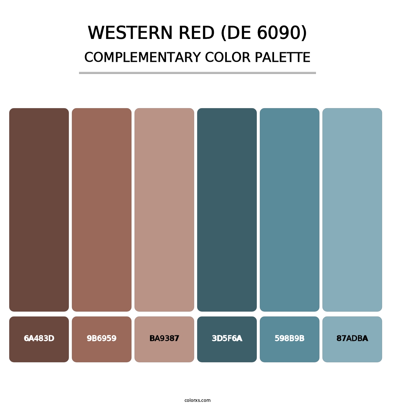 Western Red (DE 6090) - Complementary Color Palette