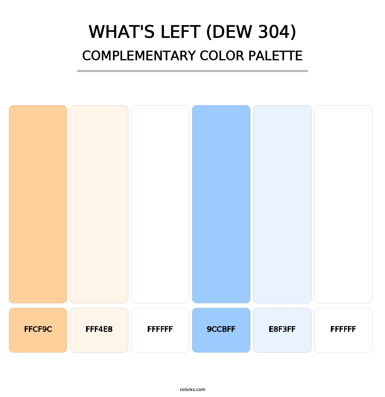 What's Left (DEW 304) - Complementary Color Palette