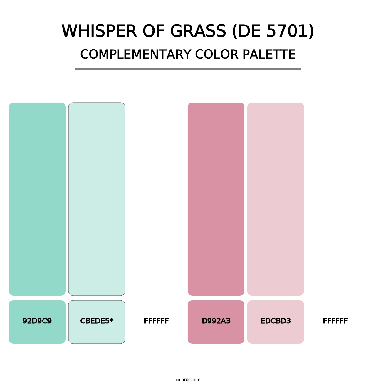Whisper of Grass (DE 5701) - Complementary Color Palette
