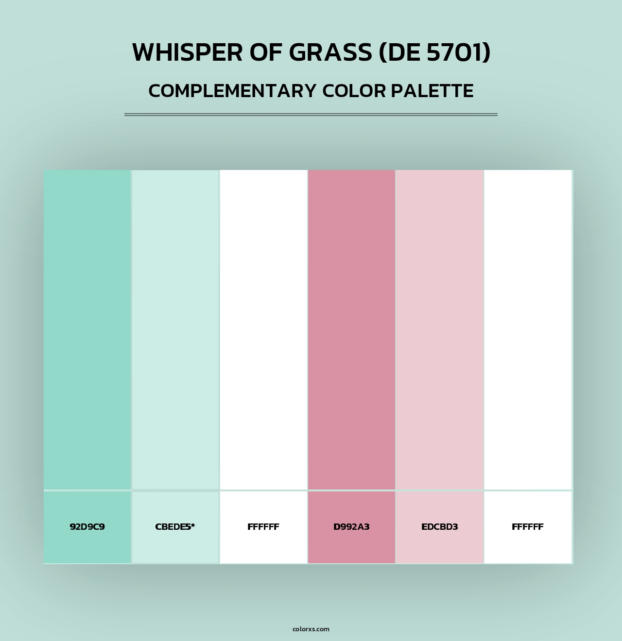 Whisper of Grass (DE 5701) - Complementary Color Palette