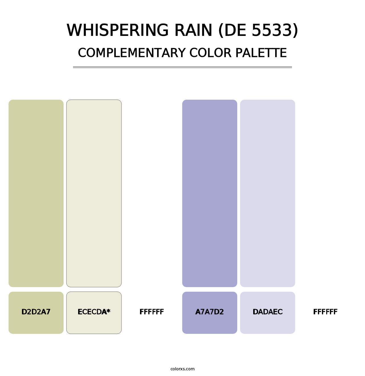 Whispering Rain (DE 5533) - Complementary Color Palette