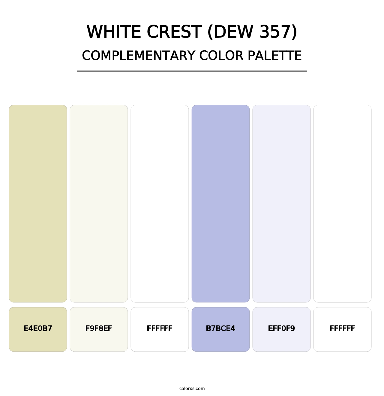 White Crest (DEW 357) - Complementary Color Palette