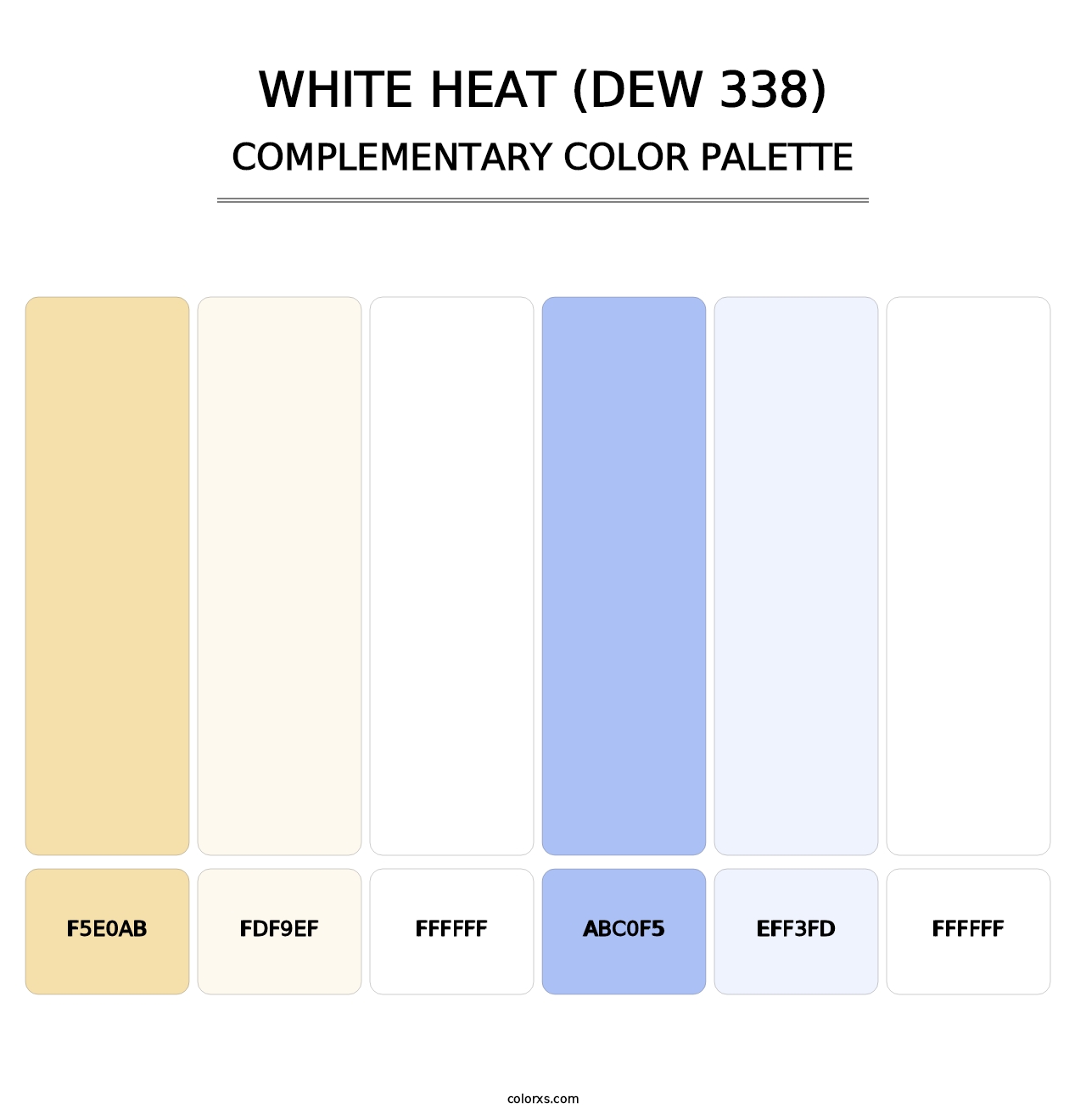 White Heat (DEW 338) - Complementary Color Palette
