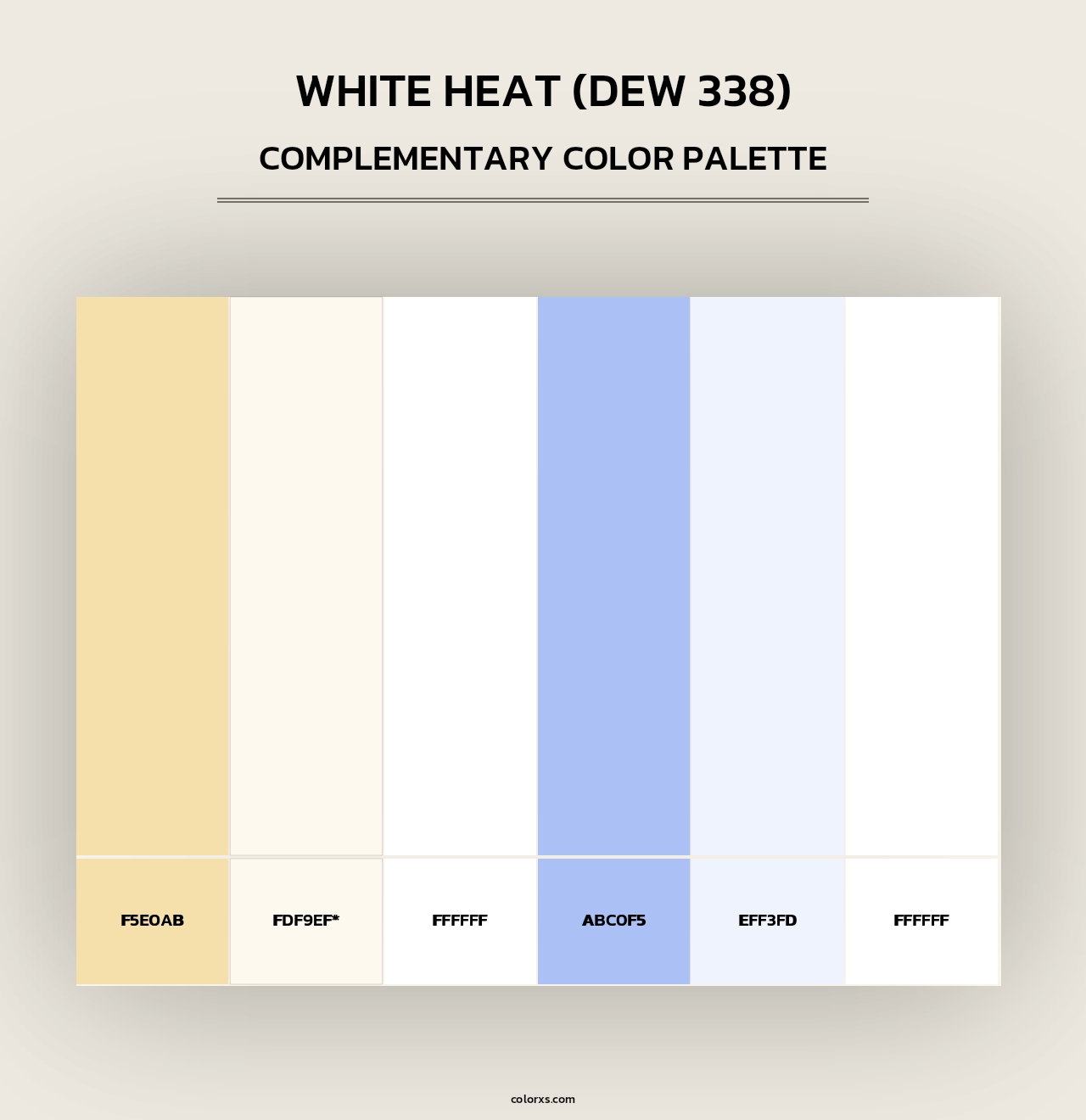 White Heat (DEW 338) - Complementary Color Palette