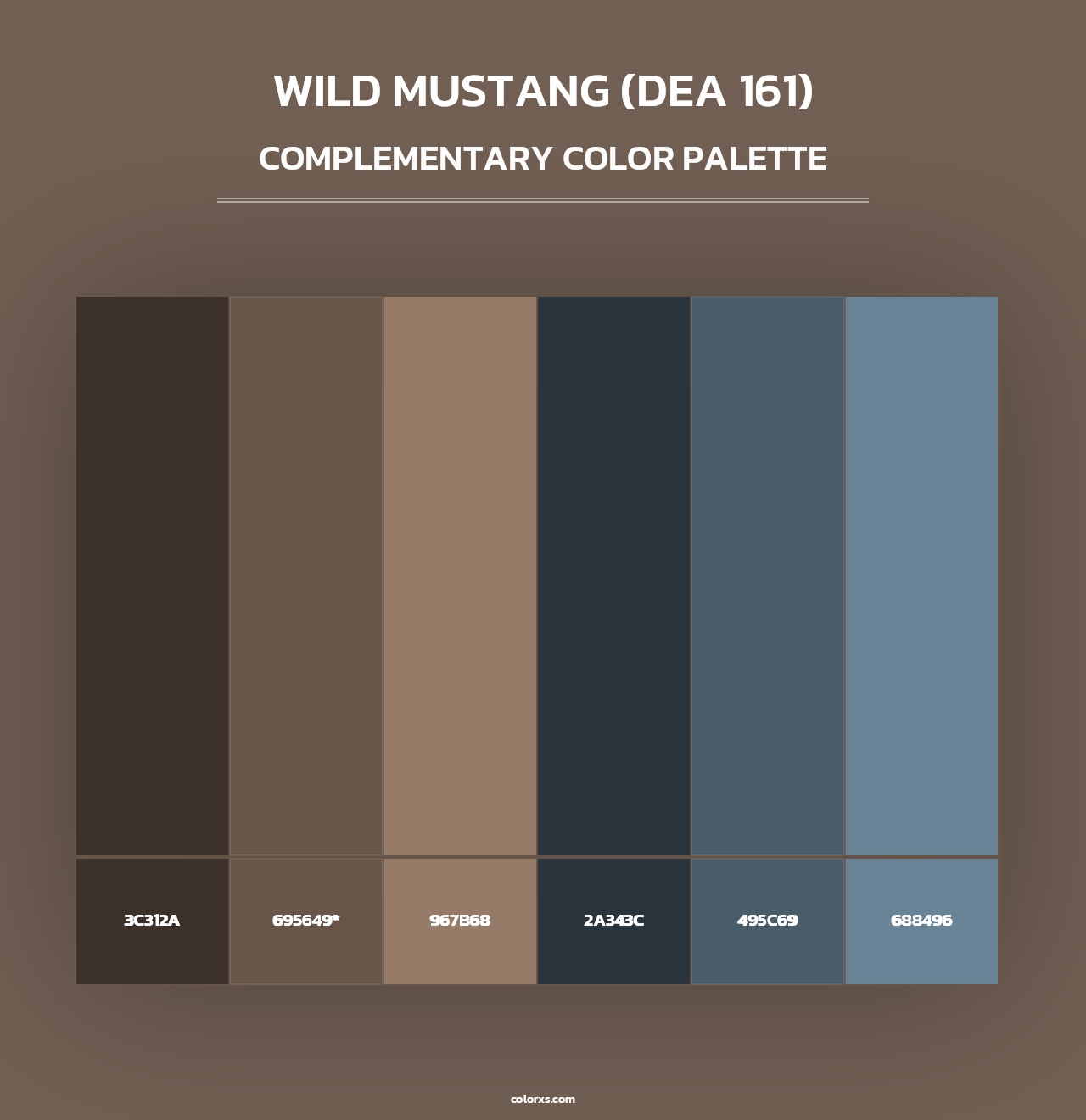 Wild Mustang (DEA 161) - Complementary Color Palette