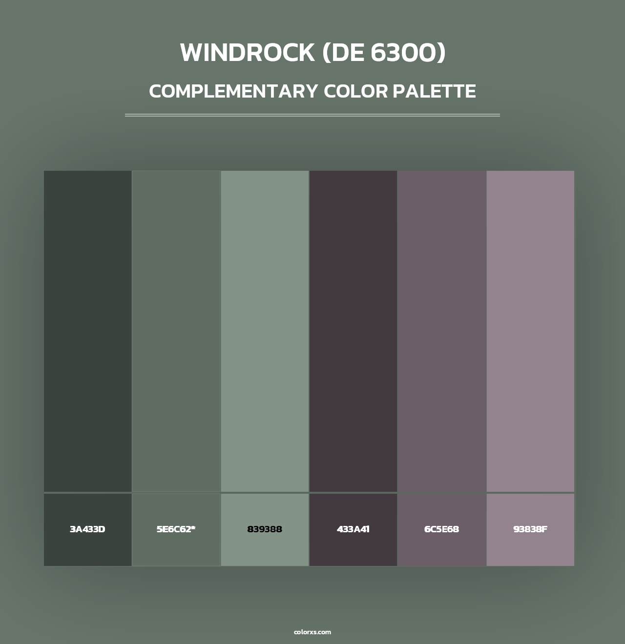 Windrock (DE 6300) - Complementary Color Palette