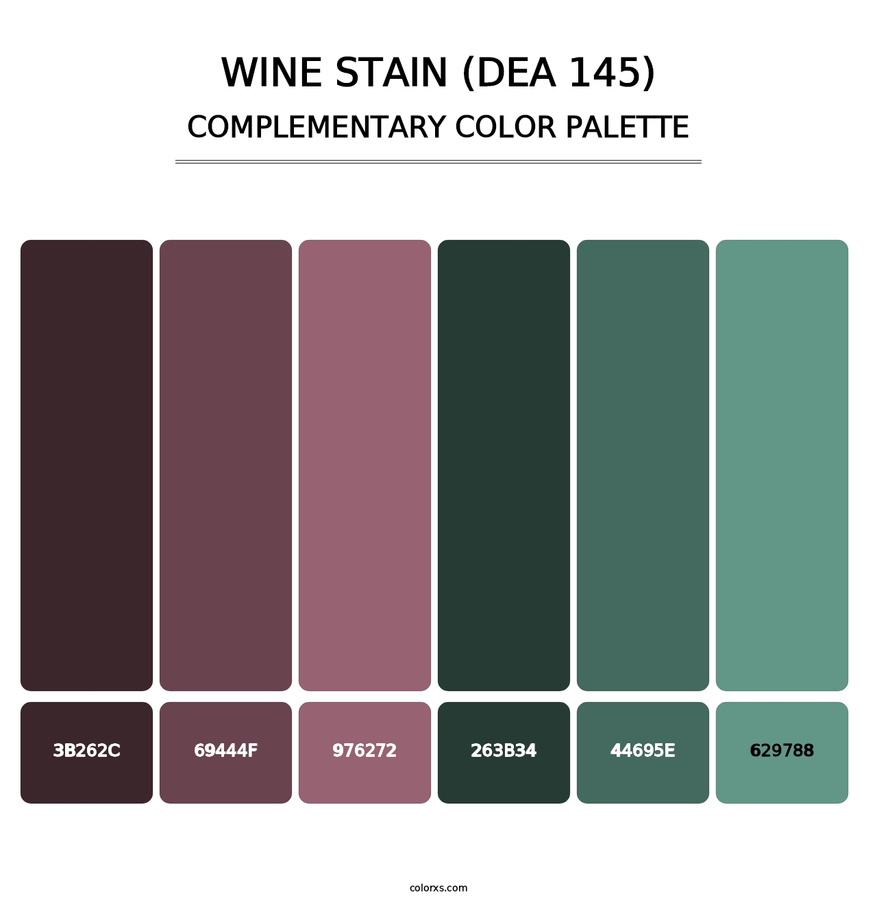 Wine Stain (DEA 145) - Complementary Color Palette