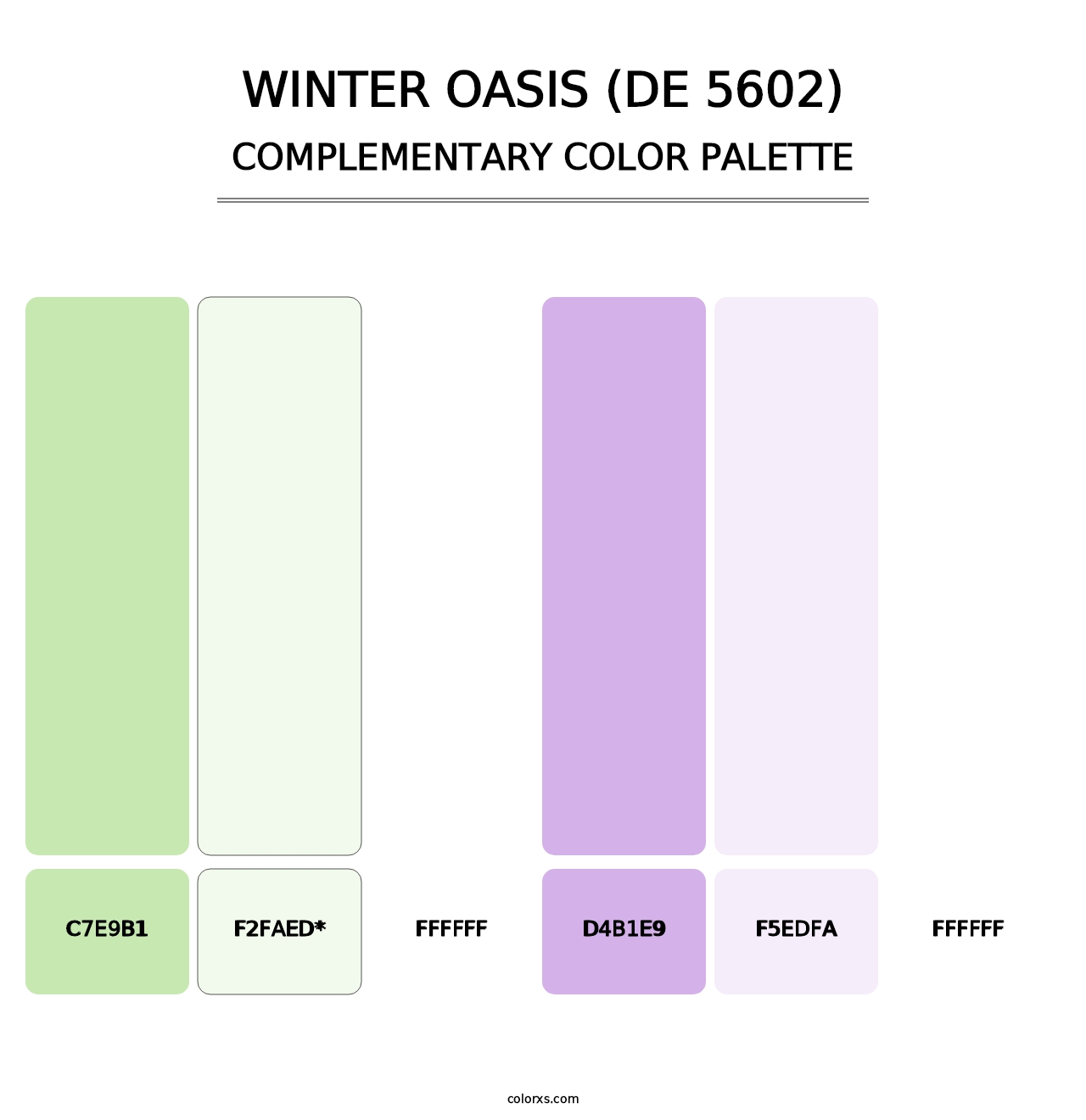 Winter Oasis (DE 5602) - Complementary Color Palette
