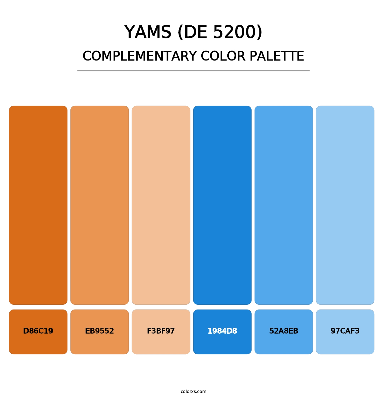 Yams (DE 5200) - Complementary Color Palette