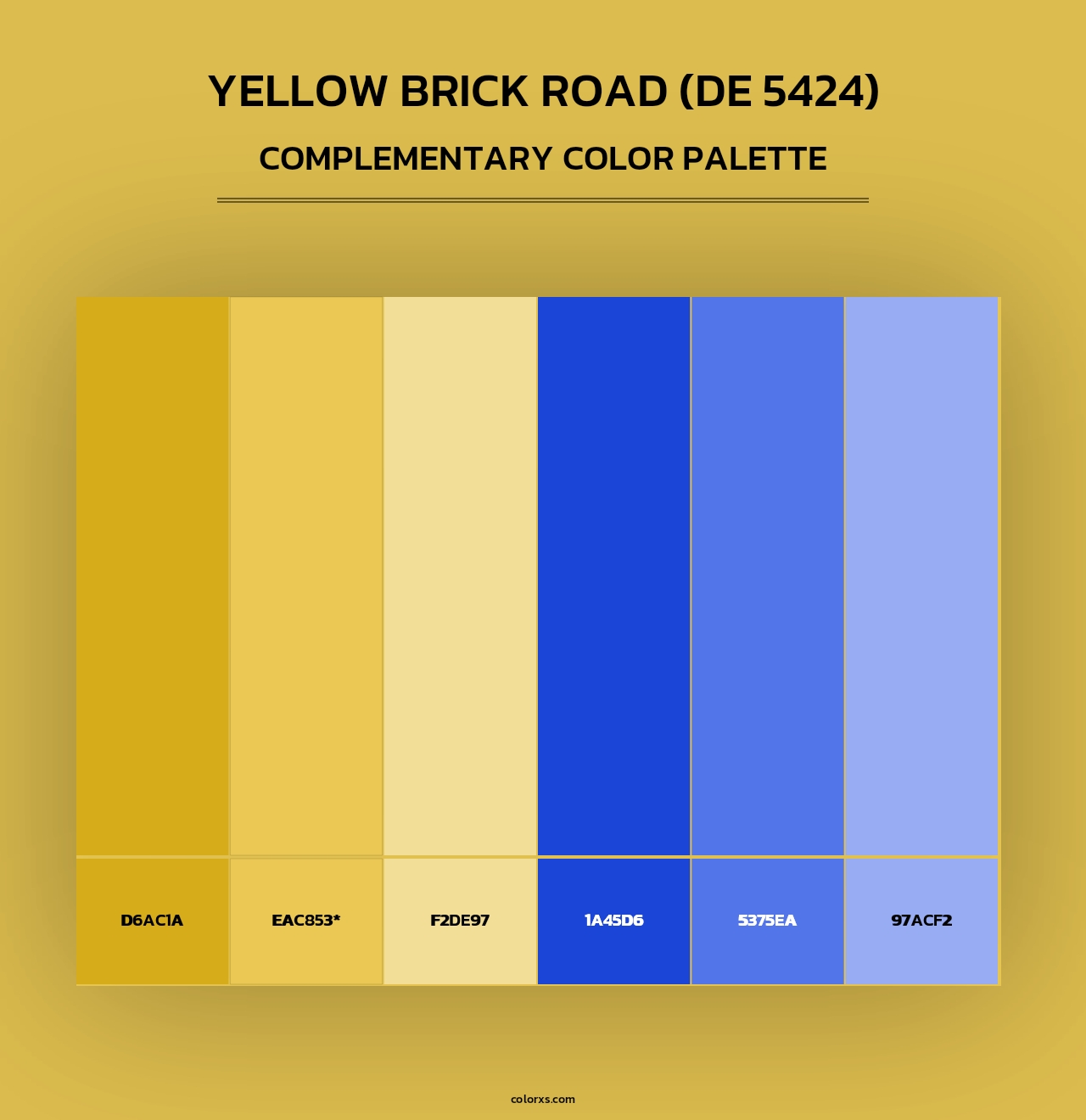 Yellow Brick Road (DE 5424) - Complementary Color Palette
