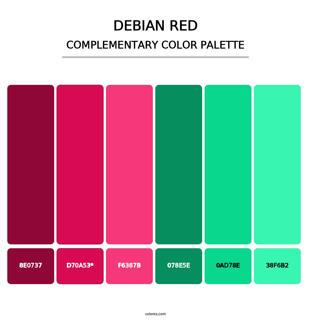 Debian red - Complementary Color Palette