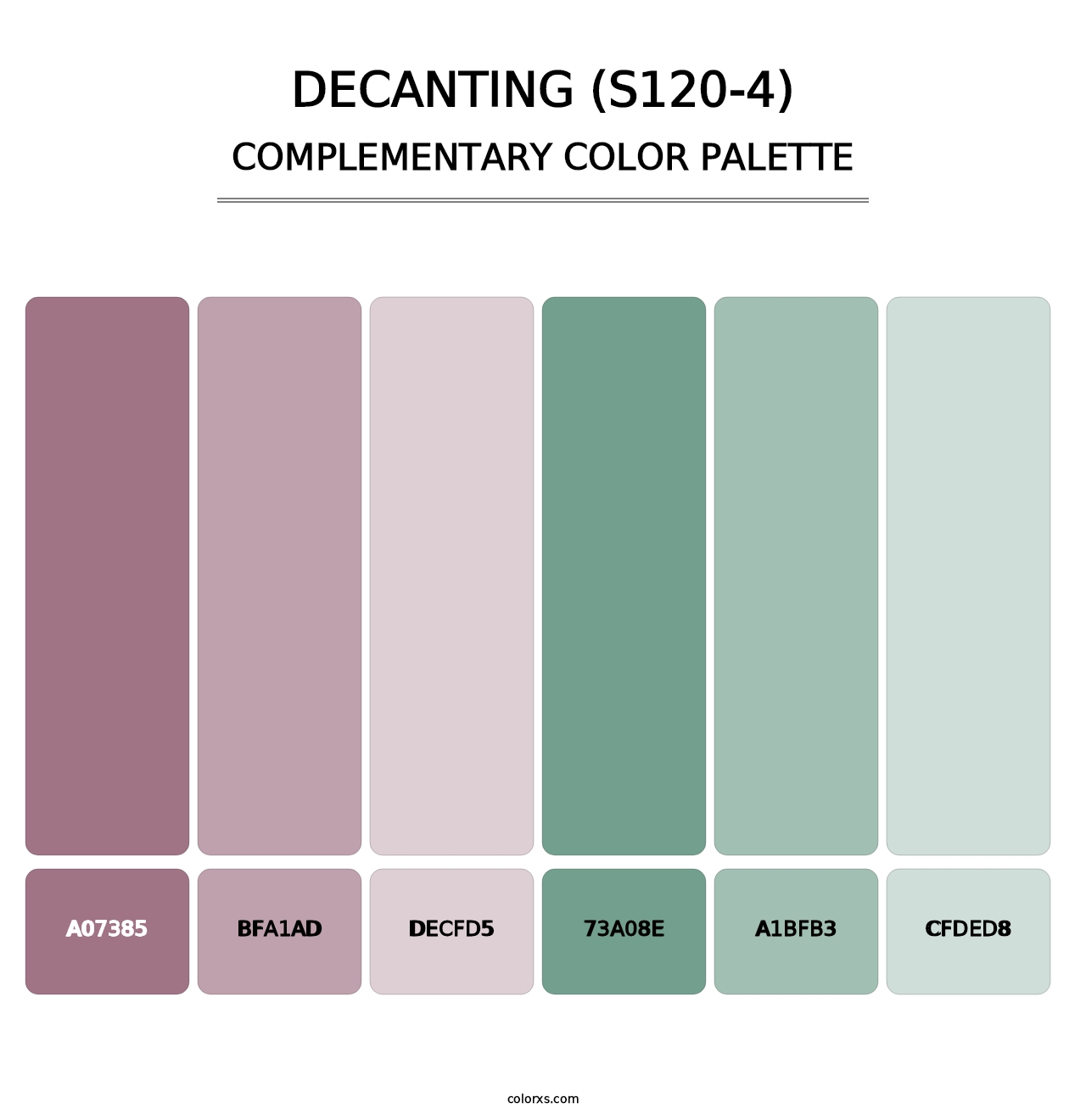 Decanting (S120-4) - Complementary Color Palette
