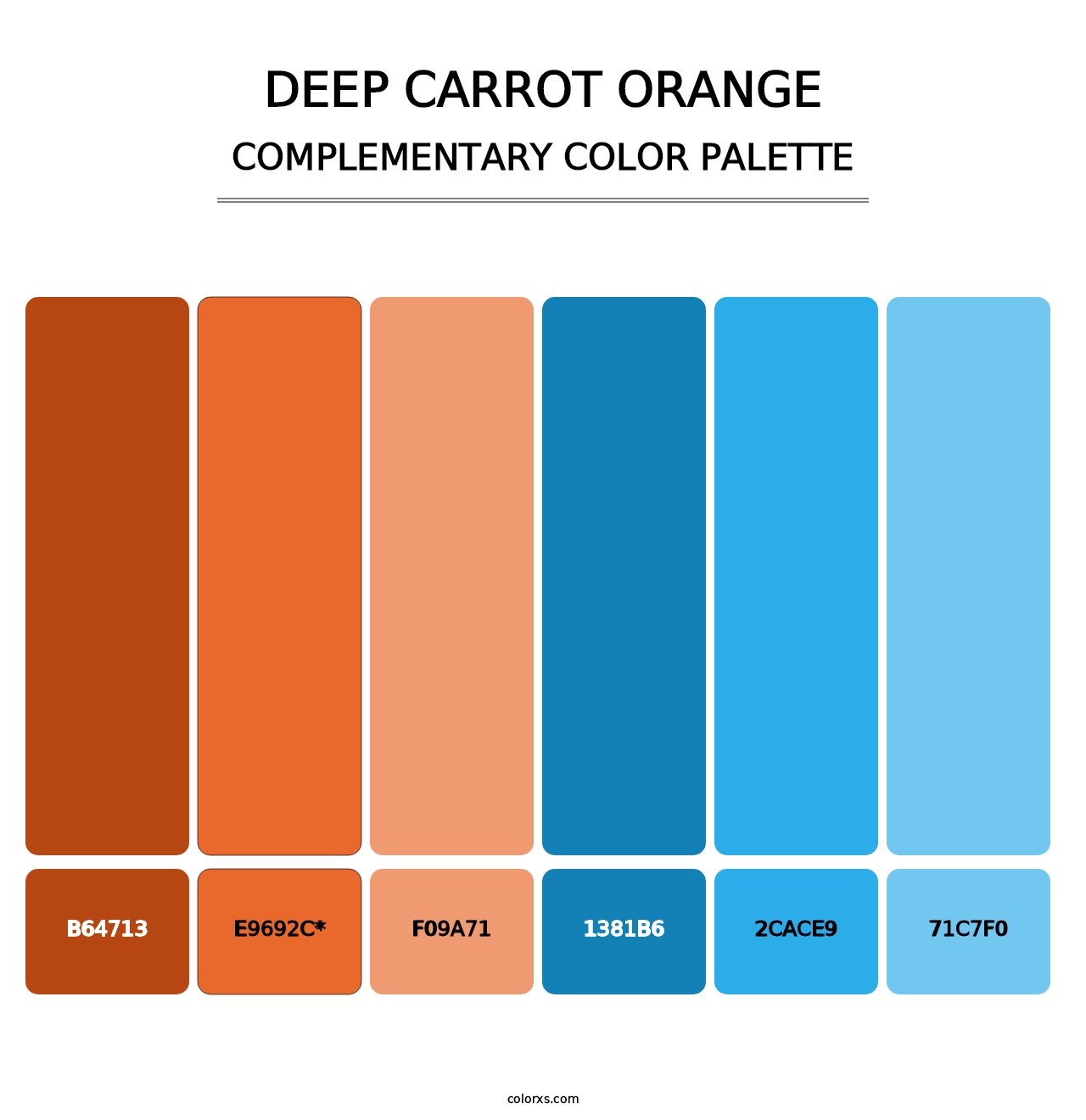 Deep Carrot Orange - Complementary Color Palette