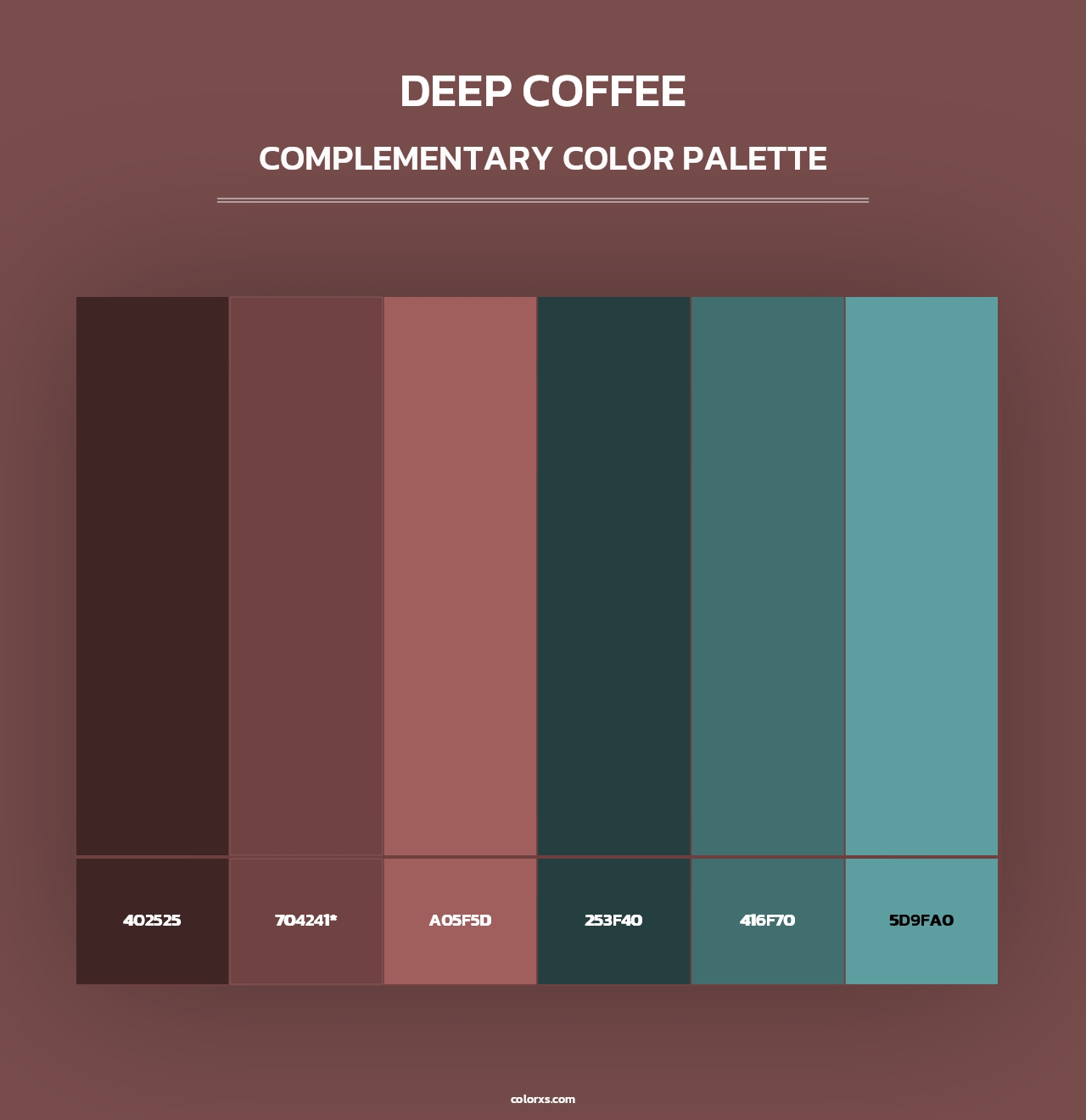 Deep Coffee - Complementary Color Palette
