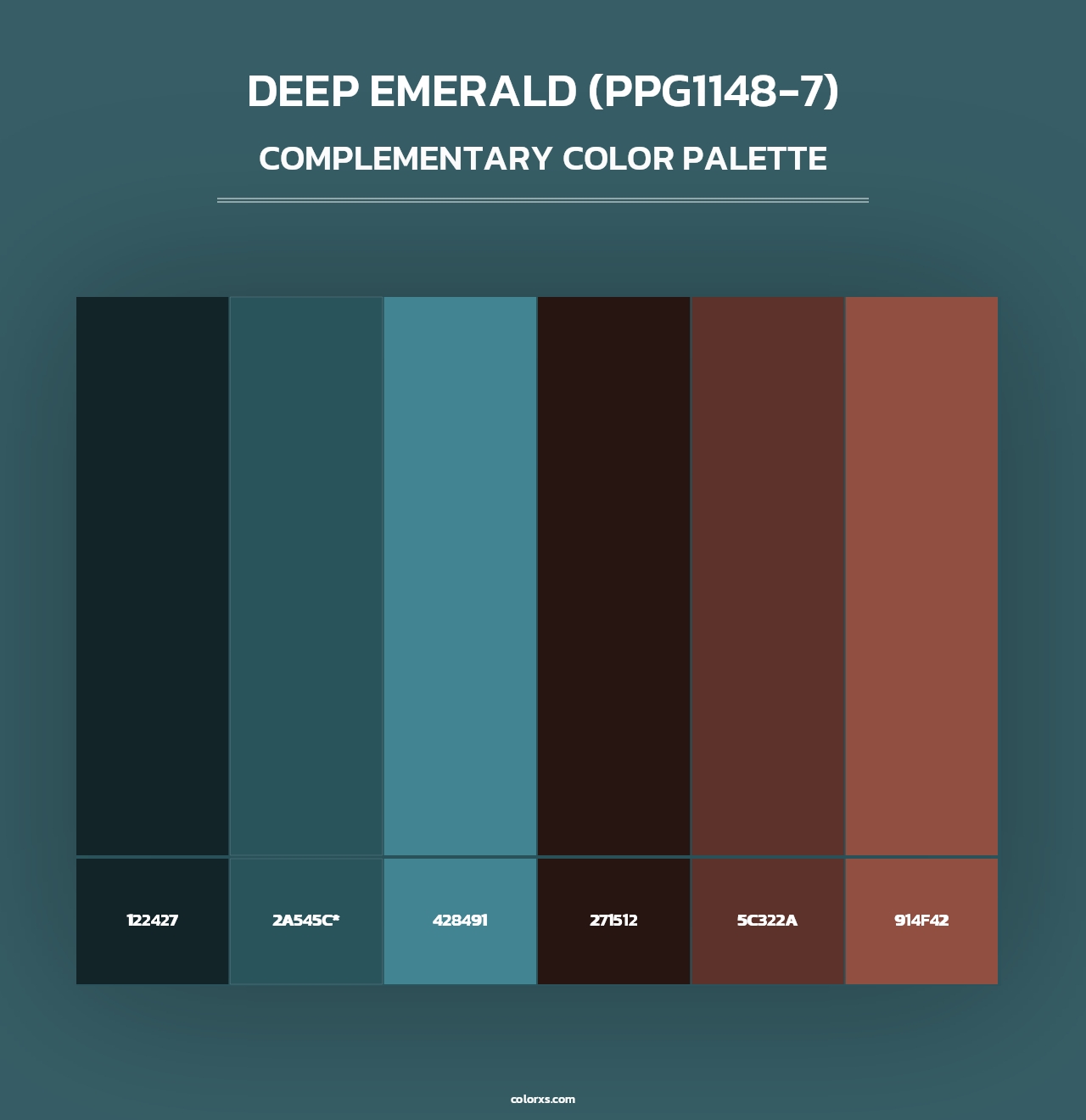 Deep Emerald (PPG1148-7) - Complementary Color Palette