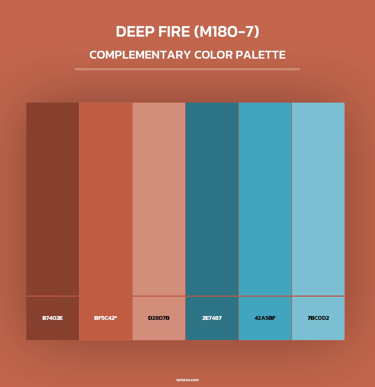 Deep Fire (M180-7) - Complementary Color Palette