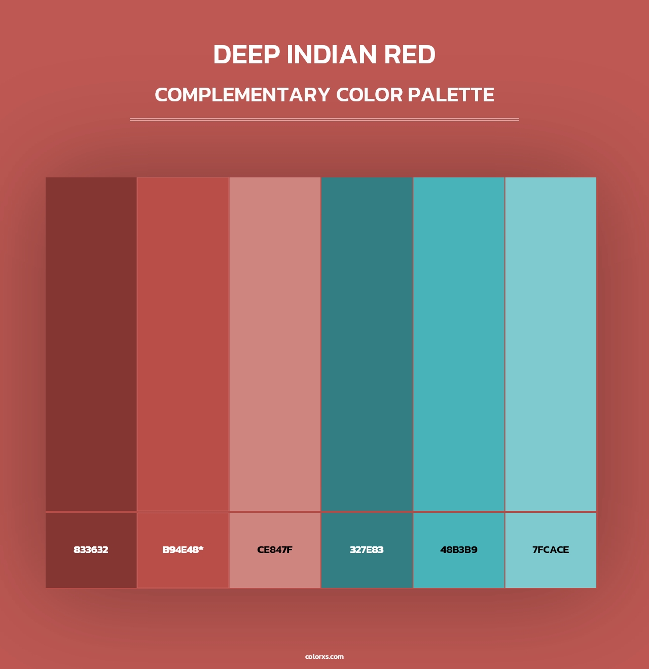 Deep Indian Red - Complementary Color Palette