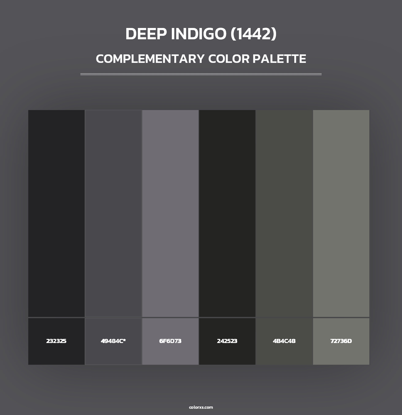 Deep Indigo (1442) - Complementary Color Palette