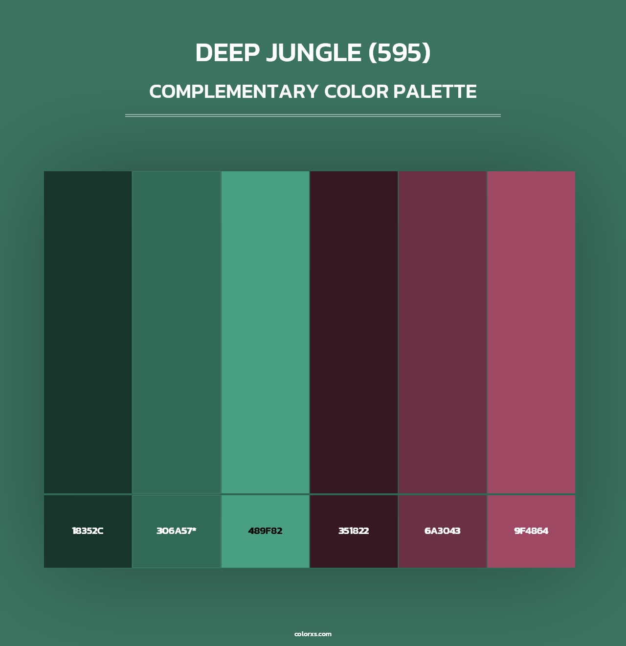 Deep Jungle (595) - Complementary Color Palette