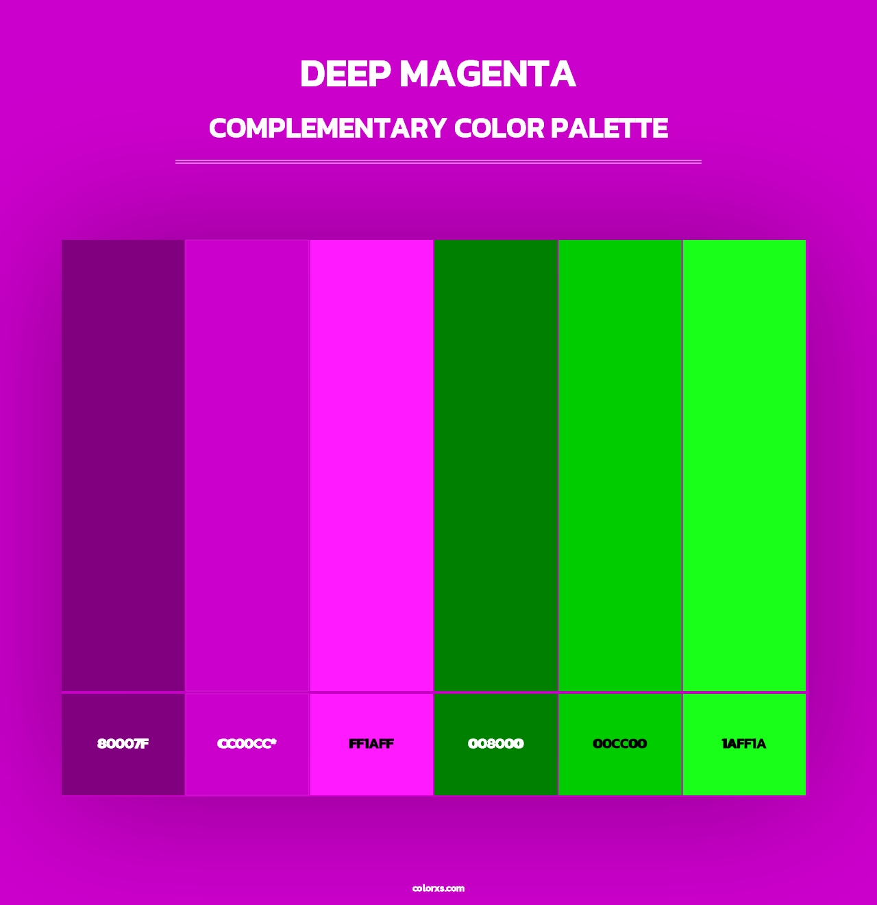 Deep Magenta - Complementary Color Palette