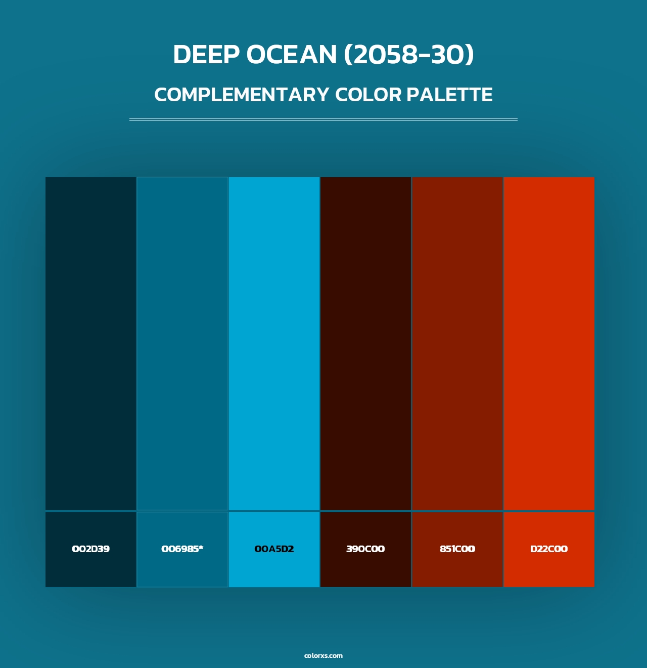 Deep Ocean (2058-30) - Complementary Color Palette