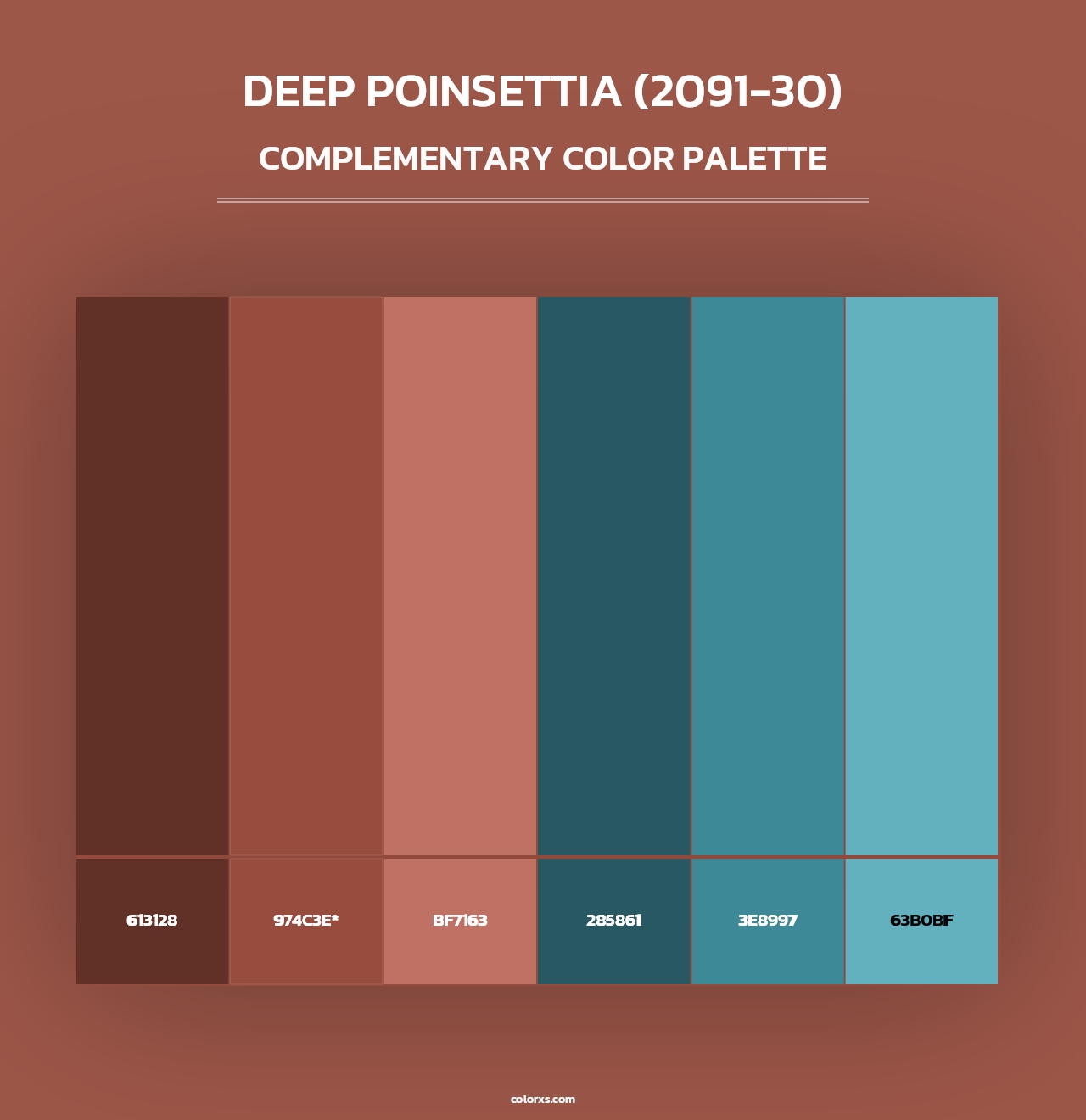 Deep Poinsettia (2091-30) - Complementary Color Palette