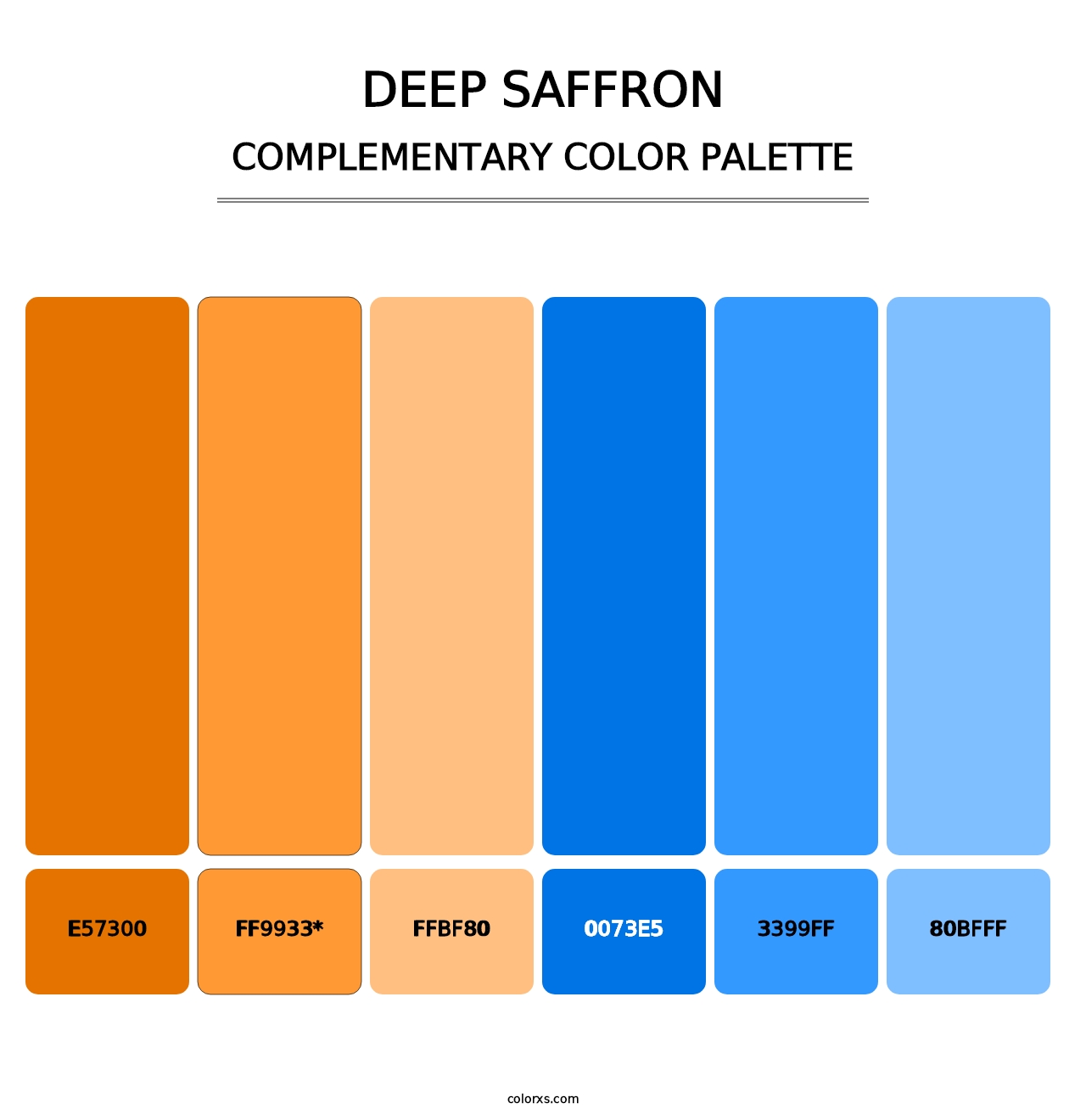 Deep Saffron - Complementary Color Palette