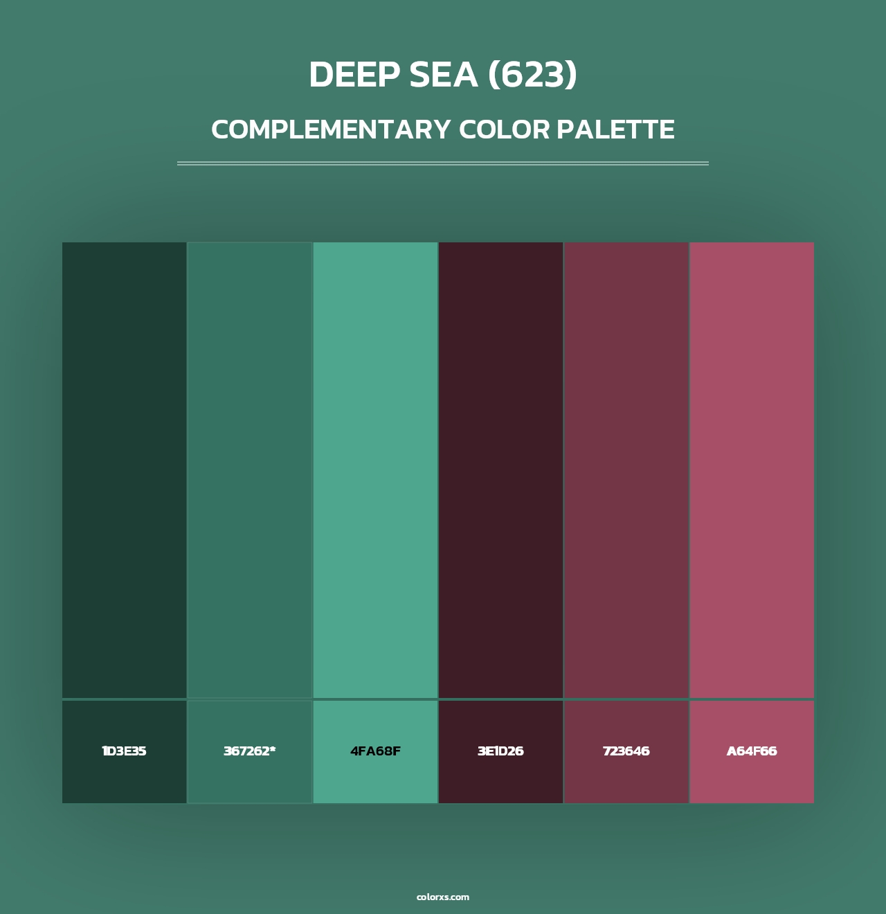 Deep Sea (623) - Complementary Color Palette